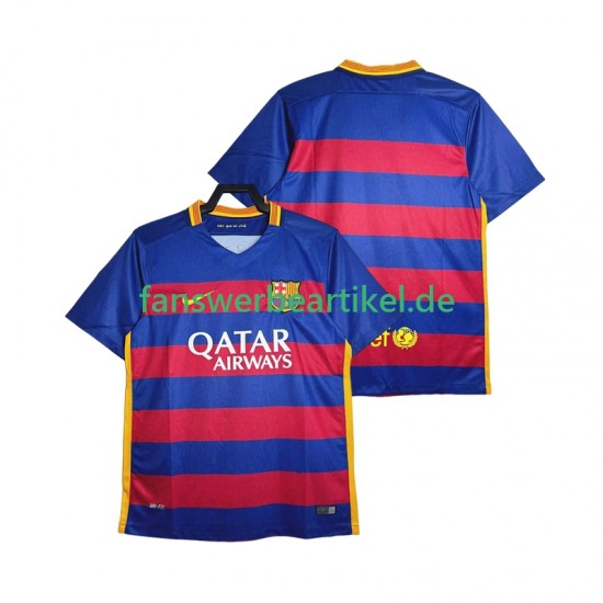 Retro 2015-2016 Trikot FC Barcelona Herren Heimausrüstung Kurzarm