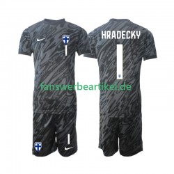 HRADECKY 1 Torwart Trikot Finnland Kinder Heimausrüstung 2024 Kurzarm
