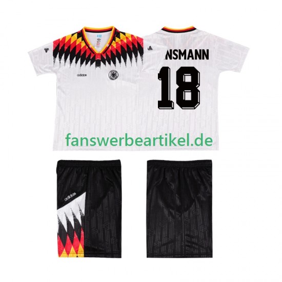 KLINSMANN 18 Retro Trikot Deutschland Kinder Heimausrüstung 1994 Kurzarm