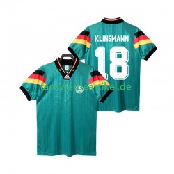 KLINSMANN 18 Retro 1992 Trikot Deutschland Herren Auswärtsausrüstung Kurzarm