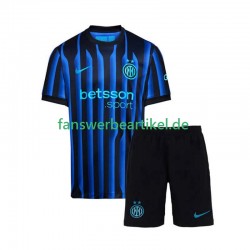 Trikot Inter Mailand Kinder Heimausrüstung 2025-2026 Kurzarm