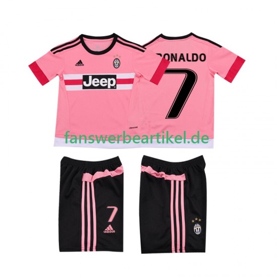 Cristiano RONALDO 7 Retro 2015 2016 Trikot Juventus Turin Kinder Auswärtsausrüstung Kurzarm