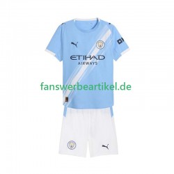 Trikot Manchester City Kinder Heimausrüstung 2025-2026 Kurzarm