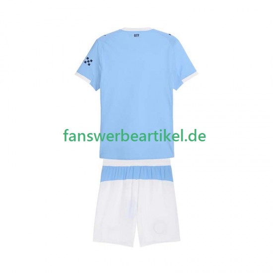 Trikot Manchester City Kinder Heimausrüstung 2025-2026 Kurzarm