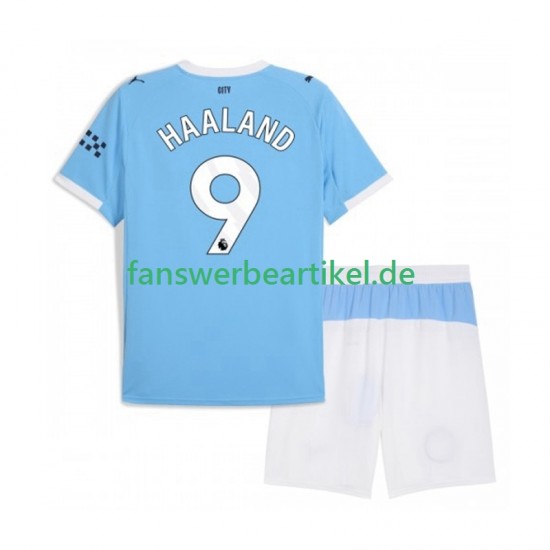 Erling Haaland 9 Trikot Manchester City Kinder Heimausrüstung 2025-2026 Kurzarm