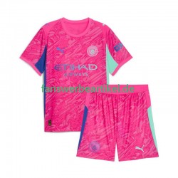 Torwart Trikot Manchester City Kinder Auswärtsausrüstung 2025-2026 Kurzarm