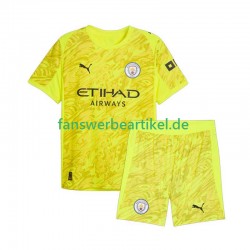 Torwart Trikot Manchester City Kinder Ausweich ausrüstung 2025-2026 Kurzarm