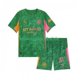 Ederson Moraes 31 Torwart Trikot Manchester City Kinder Heimausrüstung 2025-2026 Kurzarm