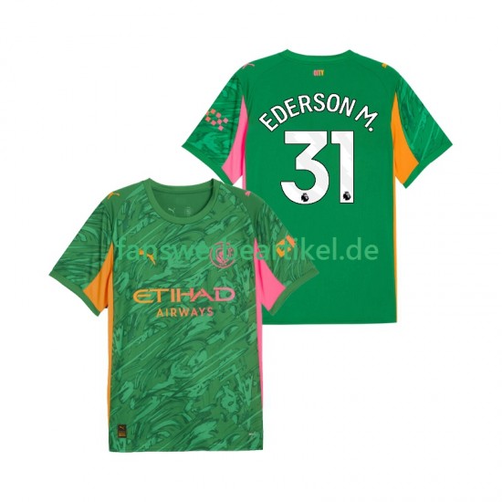 Ederson Moraes 31 Torwart Trikot Manchester City Herren Heimausrüstung 2025-2026 Kurzarm