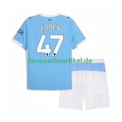 Phil Foden 47 Trikot Manchester City Kinder Heimausrüstung 2025-2026 Kurzarm