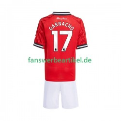 Alejandro Garnacho 17 Trikot Manchester United Kinder Heimausrüstung 2025-2026 Kurzarm
