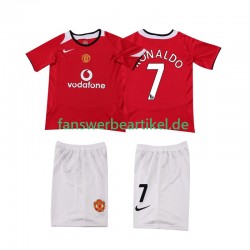 Cristiano Ronaldo 7 Retro Trikot Manchester United Kinder Heimausrüstung 2004 2006 Kurzarm