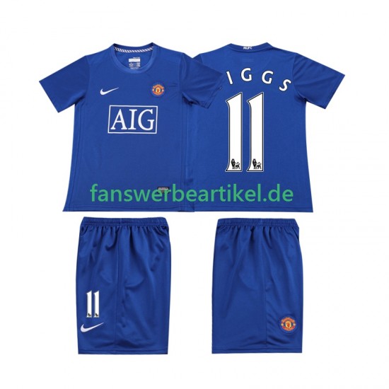GIGGS 11 Retro Trikot Manchester United Kinder Auswärtsausrüstung 2008 Kurzarm
