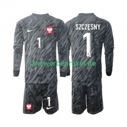 Szczesny 1 Torwart Trikot Polen Kinder Auswärtsausrüstung 2024 Langarm