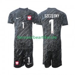 Szczesny 1 Torwart Trikot Polen Kinder Auswärtsausrüstung 2024 Kurzarm