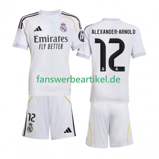 Alexander-Arnold 12 Trikot Real Madrid Kinder Heimausrüstung 2025-2026 Kurzarm