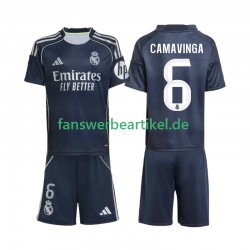 Camavinga 6 Trikot Real Madrid Kinder Auswärtsausrüstung 2025-2026 Kurzarm