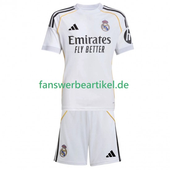Trikot Real Madrid Kinder Heimausrüstung 2025-2026 Kurzarm