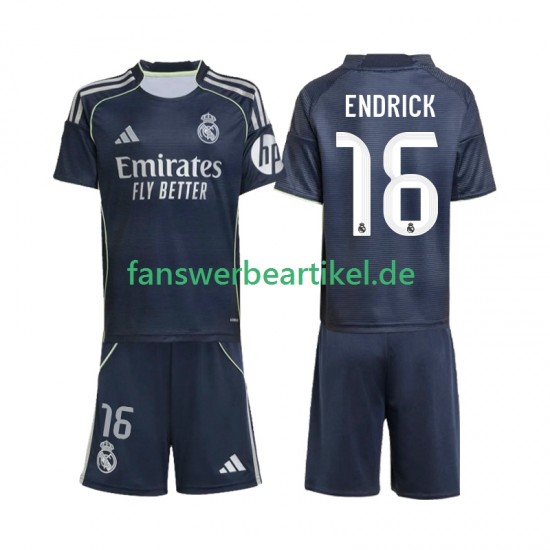 Endrick 16 Trikot Real Madrid Kinder Auswärtsausrüstung 2025-2026 Kurzarm