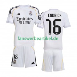 Endrick 16 Trikot Real Madrid Kinder Heimausrüstung 2025-2026 Kurzarm