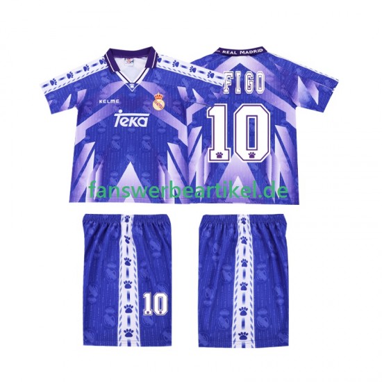 FIGO 10 Retro 1996-1997 Trikot Real Madrid Kinder Auswärtsausrüstung Kurzarm