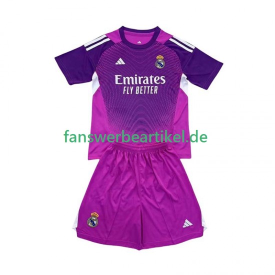 Torwart Trikot Real Madrid Kinder Auswärtsausrüstung 2025-2026 Kurzarm
