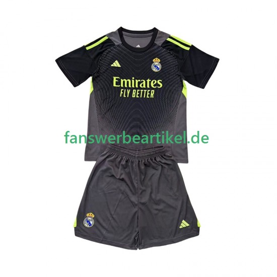 Torwart Trikot Real Madrid Kinder Ausweich ausrüstung 2025-2026 Kurzarm