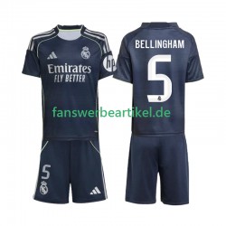 Jude Bellingham 5 Trikot Real Madrid Kinder Auswärtsausrüstung 2025-2026 Kurzarm