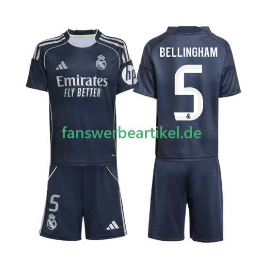 Jude Bellingham 5 Trikot Real Madrid Kinder Auswärtsausrüstung 2025-2026 Kurzarm