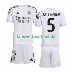 Jude Bellingham 5 Trikot Real Madrid Kinder Heimausrüstung 2025-2026 Kurzarm