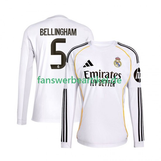 Jude Bellingham 5 Trikot Real Madrid Herren Heimausrüstung 2025-2026 Langarm