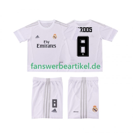 KROOS 8 Retro 2015 2016 Trikot Real Madrid Kinder Heimausrüstung Kurzarm