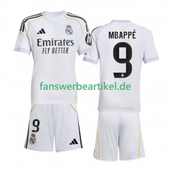 Kylian Mbappe 9 Trikot Real Madrid Kinder Heimausrüstung 2025-2026 Kurzarm