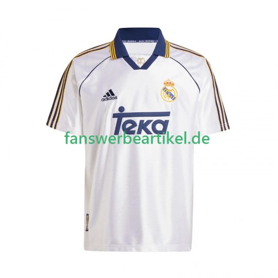 Retro -2000 Trikot Real Madrid Herren Heimausrüstung 1999 Kurzarm
