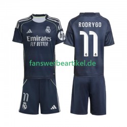 Rodrygo 11 Trikot Real Madrid Kinder Auswärtsausrüstung 2025-2026 Kurzarm