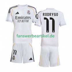 Rodrygo 11 Trikot Real Madrid Kinder Heimausrüstung 2025-2026 Kurzarm