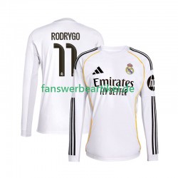 Rodrygo 11 Trikot Real Madrid Herren Heimausrüstung 2025-2026 Langarm