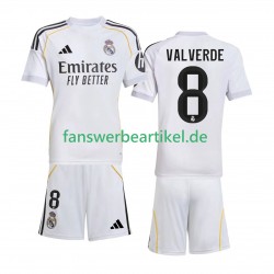 Valverde 8 Trikot Real Madrid Kinder Heimausrüstung 2025-2026 Kurzarm