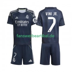 Vinicius Junior 7 Trikot Real Madrid Kinder Auswärtsausrüstung 2025-2026 Kurzarm