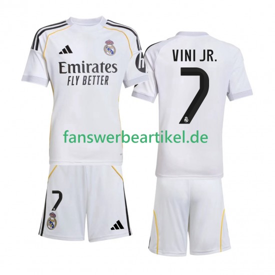 Vinicius Junior 7 Trikot Real Madrid Kinder Heimausrüstung 2025-2026 Kurzarm