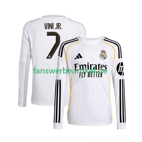 Vinicius Junior 7 Trikot Real Madrid Herren Heimausrüstung 2025-2026 Langarm