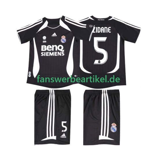 ZIDANE 5 Retro 2007 Trikot Real Madrid Kinder Auswärtsausrüstung 2006 Kurzarm