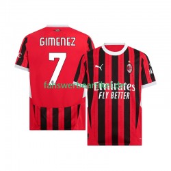 Santiago Gimenez 7 Trikot AC Mailand Herren Heimausrüstung 2024-2025 Kurzarm