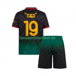 THEO 19 Trikot AC Mailand Kinder Viertes ausrüstung 2024-2025 Kurzarm