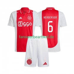Henderson 6 Trikot Ajax Amsterdam Kinder Heimausrüstung 2024-2025 Kurzarm