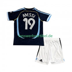 Lionel Messi 19 Retro Trikot Argentinien Kinder Auswärtsausrüstung 2006 Kurzarm