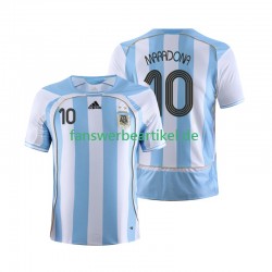 Maradona 10 Retro Trikot Argentinien Herren Heimausrüstung 2006 Kurzarm