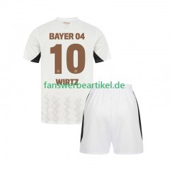 Florian Wirtz 10 Trikot Bayer 04 Leverkusen Kinder Auswärtsausrüstung 2024-2025 Kurzarm
