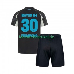 Frimpong 30 Trikot Bayer 04 Leverkusen Kinder Ausweich ausrüstung 2024-2025 Kurzarm