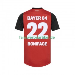 Victor Boniface 22 Trikot Bayer 04 Leverkusen Herren Heimausrüstung 2024-2025 Kurzarm